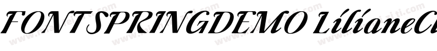 FONTSPRINGDEMO LilianeClasseMediumR字体转换